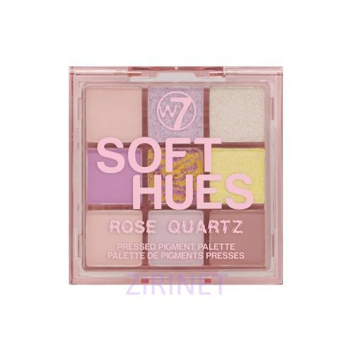  W7 Soft hues Fard à Paupières Rose quartz - 9 Couleurs