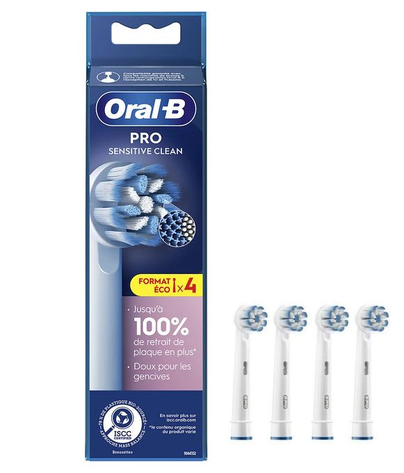  Oral B Pack de 04 Brossettes Tête de rechange  – Pro Sensitive Clean