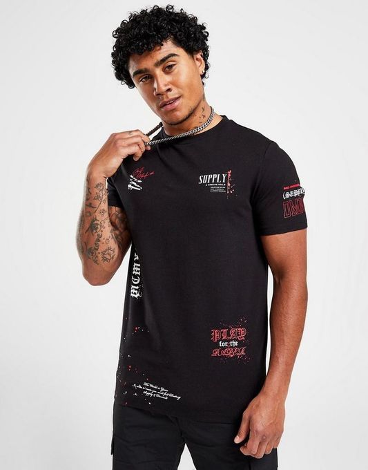  T-shirt supply and demand- 673170- noir homme UK