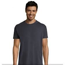  T-shirt Pour Homme - Col Rond - 100% Coton - Gris Foncé