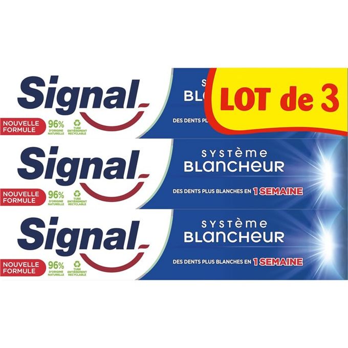  SIGNAL Dentifrice Système Blancheur 3x75ml