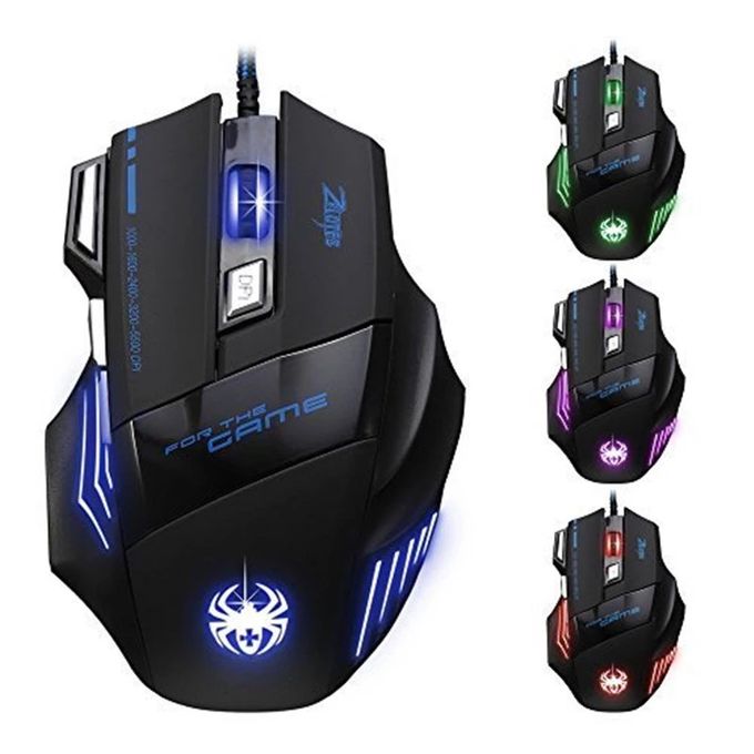  ZELOTES Souris Gaming Filaire Wired USB T-80 7200DPI 7 boutons