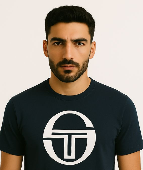 Sergio Tacchini T-shirt à Manches Courtes Stadium Bleu Marine Homme