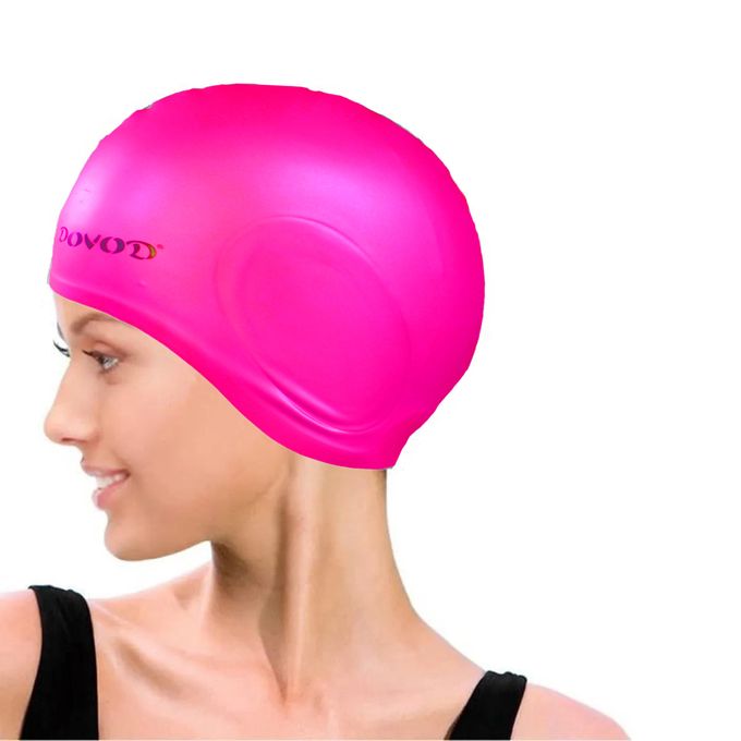  Dovod Bonnet Piscine Protection Oreille - 3D Silicone Imperméable -Rose