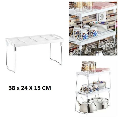  Etagère Pliable Multi-Usage Pour Rangement Gm ( 38X24X15 Cm) - Blanc