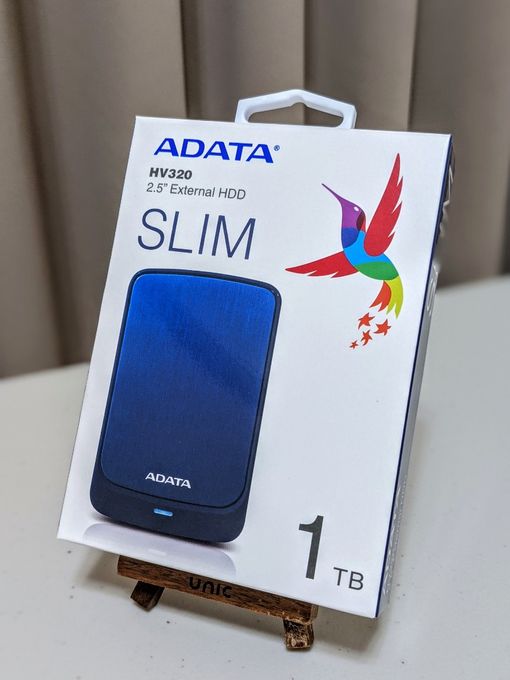  Adata Disque Dur 1Tr Slim Externe 2.5 Usb 3.2 Hv320 - Blue