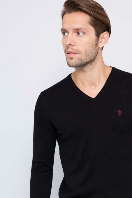  US POLO Pull Noir pour HOMME - REF : 536672VR046