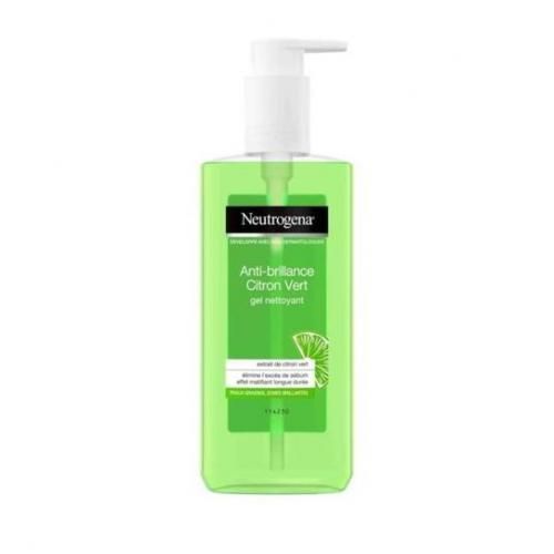  Neutrogena Gel Nettoyant Anti-Brillance A L'Extrait De Citron Vert, Peaux Grasses Zones Brillantes 200Ml