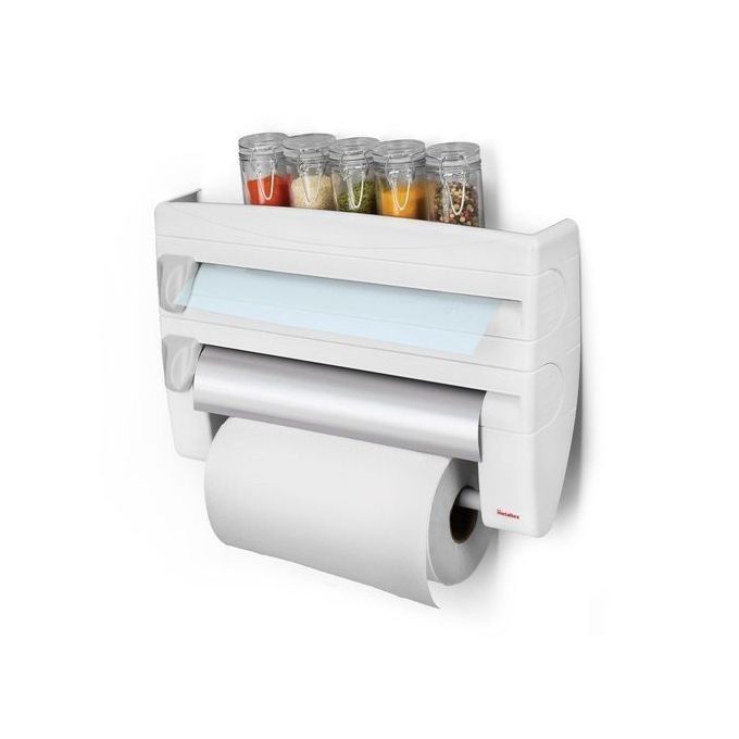  Distributeur De Papier De Cuisine 4 En 1- Support Rouleaux - Blanc