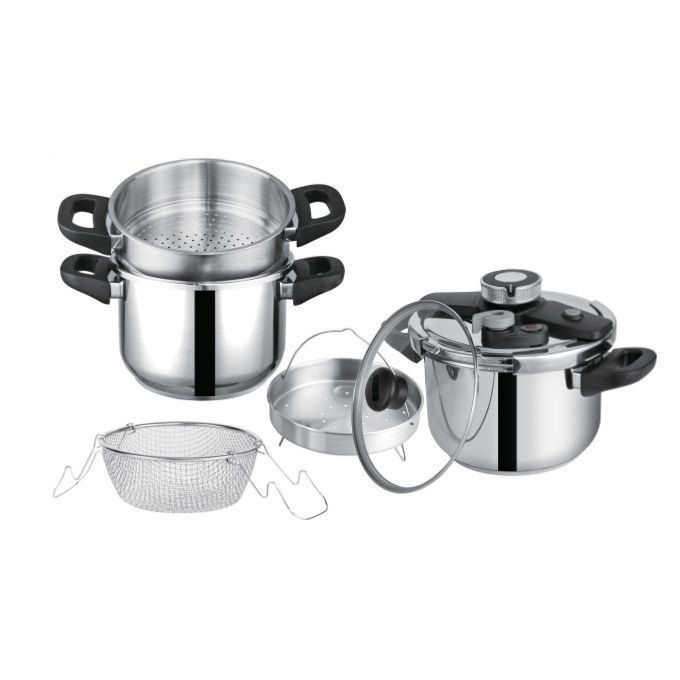  ELSEB Cocotte inox 7 Pcs - 2 en 1 - 4+6 Litres ELSEB