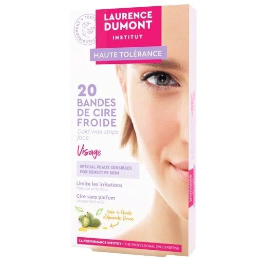  Laurence Dumont 20 Bandes de Cire Froide – Visage - A l'Huile d'Amande Douce