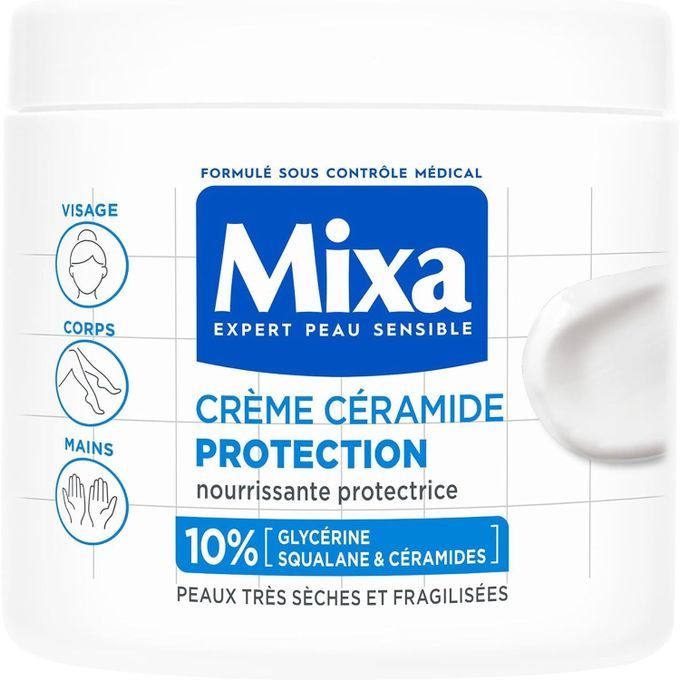  Mixa Peau Sensible Crème Céramide Protection Anti-Sécheresse Sévère Peaux Très Sèches et Fragilisées 400ml