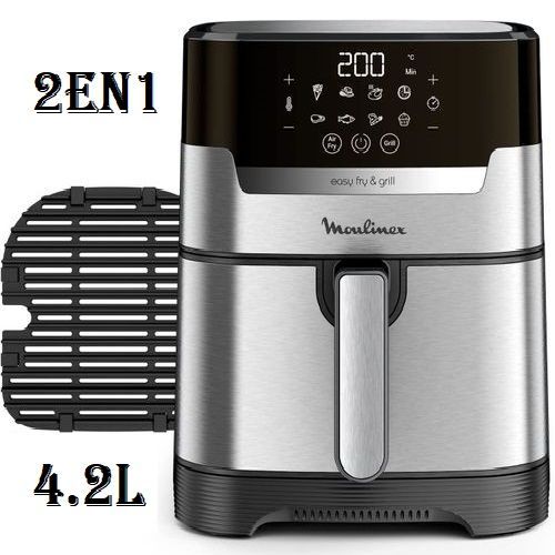  Moulinex Friteuse a air sans huile airfryer 2EN1+ Grill-1400W -4.2L -DIGITAL- EZ505D10