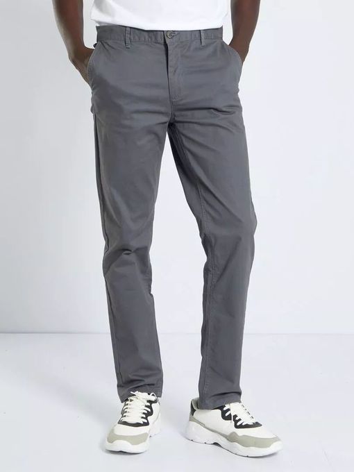  Kiabi pantalon toile kiabi – Chino -VJ070– Gris