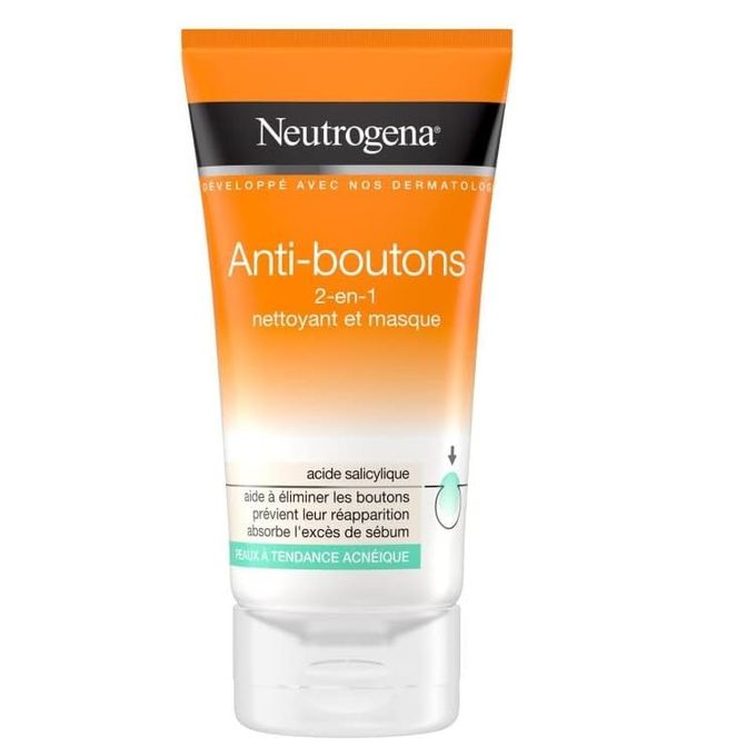  Neutrogena Anti Boutons (Visibly Clear) Nettoyant & Masque 2 en 1 pour le Visage 150 ml - ORIGINAL