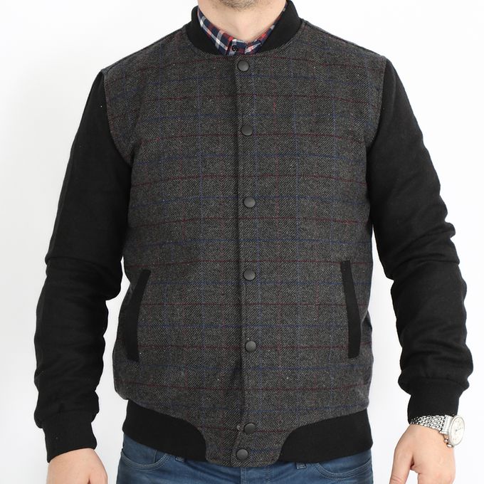  Full & Full Veste Homme Blouson Motif Picky Blinders Tres Classe Tissu Vintage Tendance-Gris