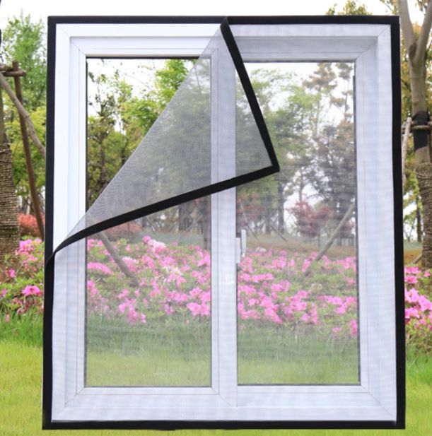  Moustiquaires Pour Fenêtre Avec Fixation- Anti Moustique , Insectes, Mouches, 1.4 × 1.2 M - Blanc