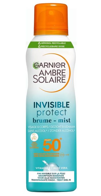  Garnier Protection Solaire Invisible Protect Brume FPS50+ 200 ml