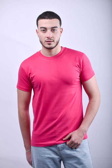  DJEB'S T-SHIRT-COTON-SLIM-ROSE FUSHIA