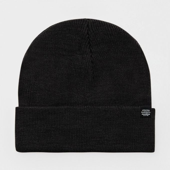  Pull & Bear Bonnet Double Épaisseur en Maille Fine - Noir