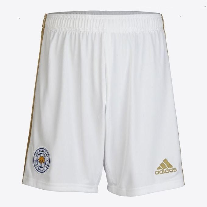  Adidas Short de Football du Club Leicester City Domicile Blanc Homme