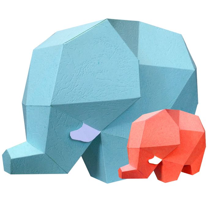  Générique Puzzle 3D 2 Éléphant kit en papier