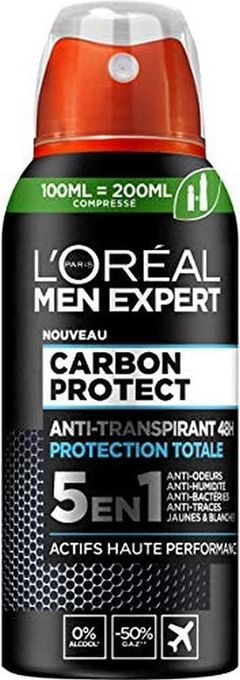  L'Oreal Men Expert Carbon Protect Déodorant Spray Compressé 5en1 (200ml compressés) 100ml