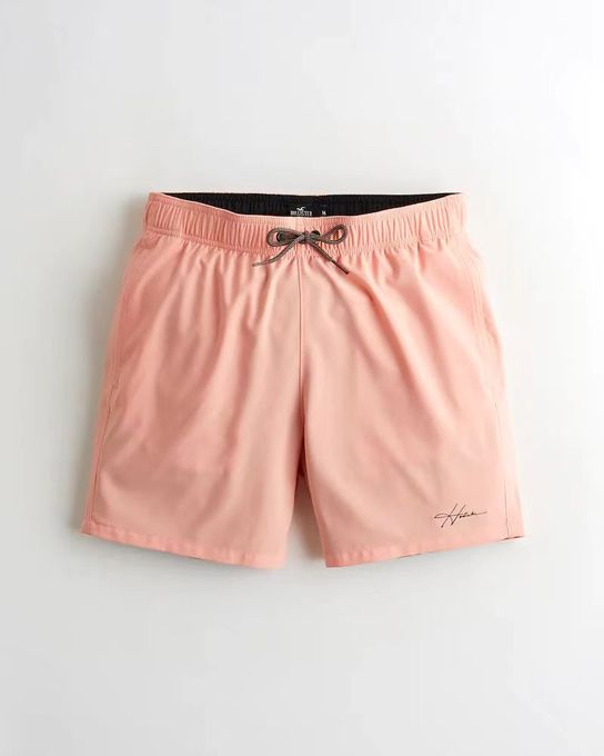  Hollister Short de bain Homme Chic décontracté à logo emblématique Super comfortable- rose