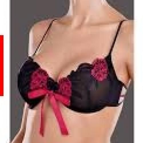  Miriale Soutien-Gorge-Raffaella (Noir+Rouge )