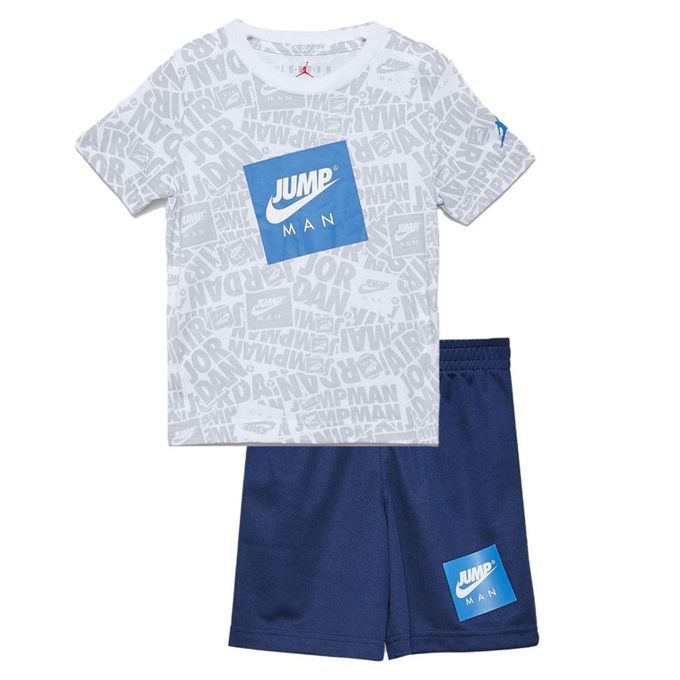  Nike Tenue  Bébé Jordan T-Shirt & Short  Bleu & Gris Jumpman