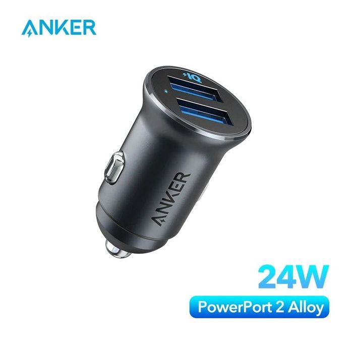  Anker Chargeur De Voiture Rapide Mini 24W En Métal Double USB