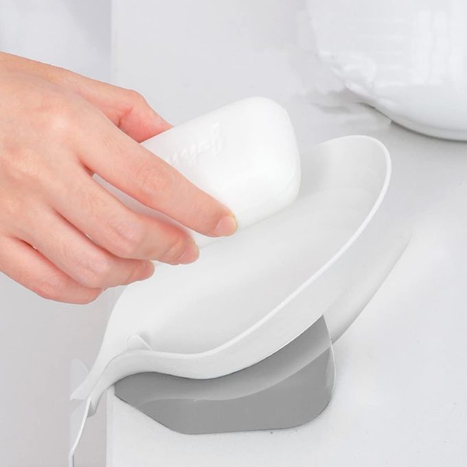  porte-savon non perforé forme de baleine avec ventouse, pour salle de bain et cuisine