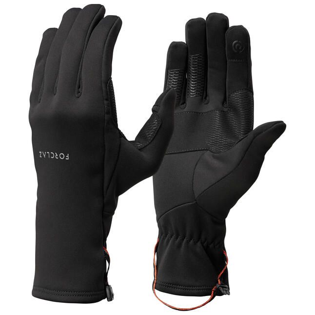  Decathlon Gants Tactile De Trekking Montagne Stretch - Trek 500 Noir - Adulte