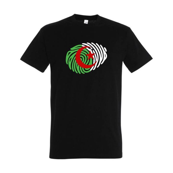  Bz T-Shirt -Empreinte Algérie -Noir