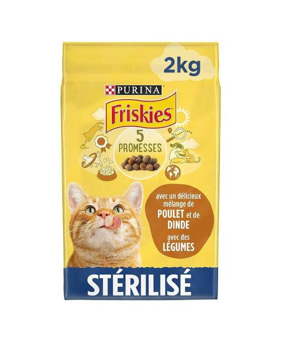  Friskies Croquettes chats stérilisés Poulet & Dinde 2kg