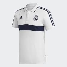  Adidas Polo - Real Madrid - Dx8707 - Blanc Bleu