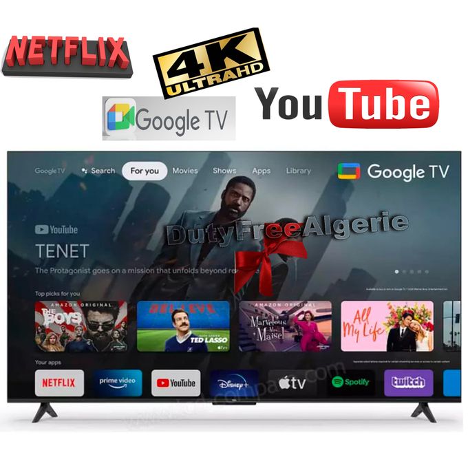  TCL Téléviseur 4K Ultra HD 65 Avec Google TV 164 cm Avec Demo Intégré