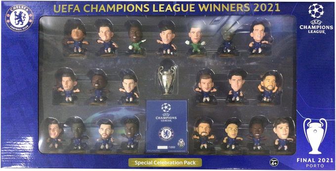  SOCCERSTARZ - Chelsea Champion League Winners Team Pack 21 Figures / Version 20/21 Classic Kit