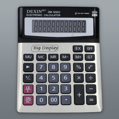  Dexin DM-1200V Calculatrice 12 Chiffres Bureau, Commerce Big Display Boutons GT & %