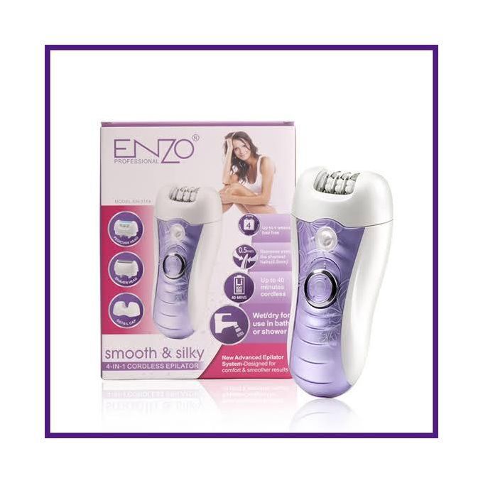  ENZO PROFESSIONAL épilateur Facial électrique sans fil, pour femmes, rasoir Rechargeable 4 en 1, nettoyage